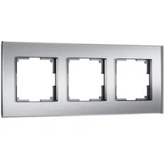 Изображение Рамка на 3 поста Senso (серебряный, стекло soft-touch) W0033106