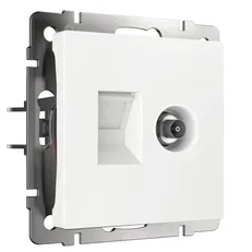 Изображение Розетка ТВ+Ethernet RJ-45 6 cat. (белый) W1181301